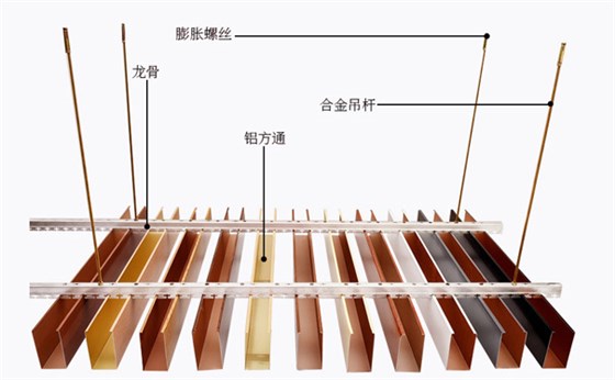 展臺頂部格柵安裝方法